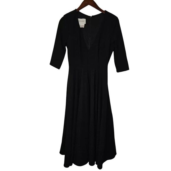 NWT Anthropologie BHLDN Valdis Midi Dress $230 SIZE 2 Black Mother of The Bride - Picture 3 of 6